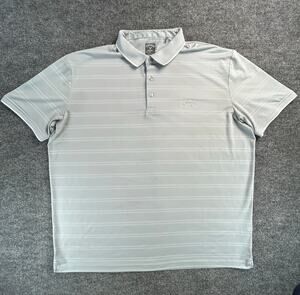 Callaway Opti-Dri Gray Striped Golf Polo Shirt Size XXL Performance Short Sleeve